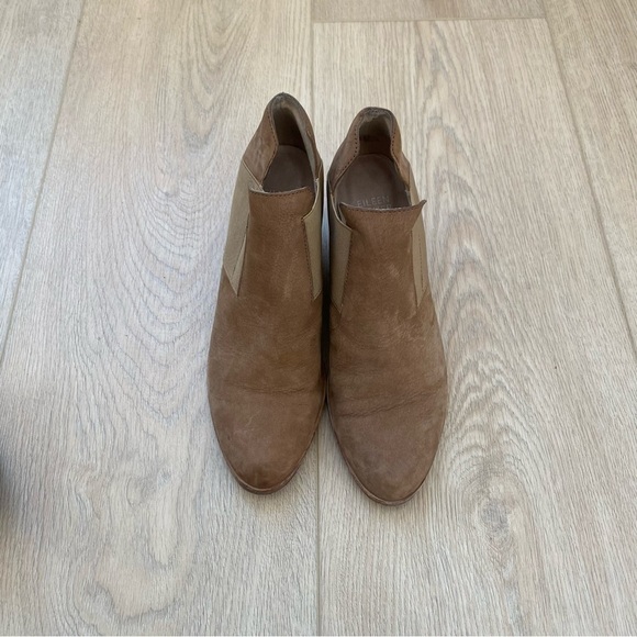 Eileen Fisher Tan Suede Ankle Bootie - Picture 3 of 7